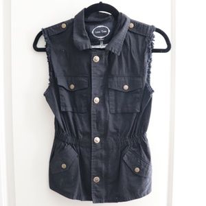 Black Vest with Lace Back